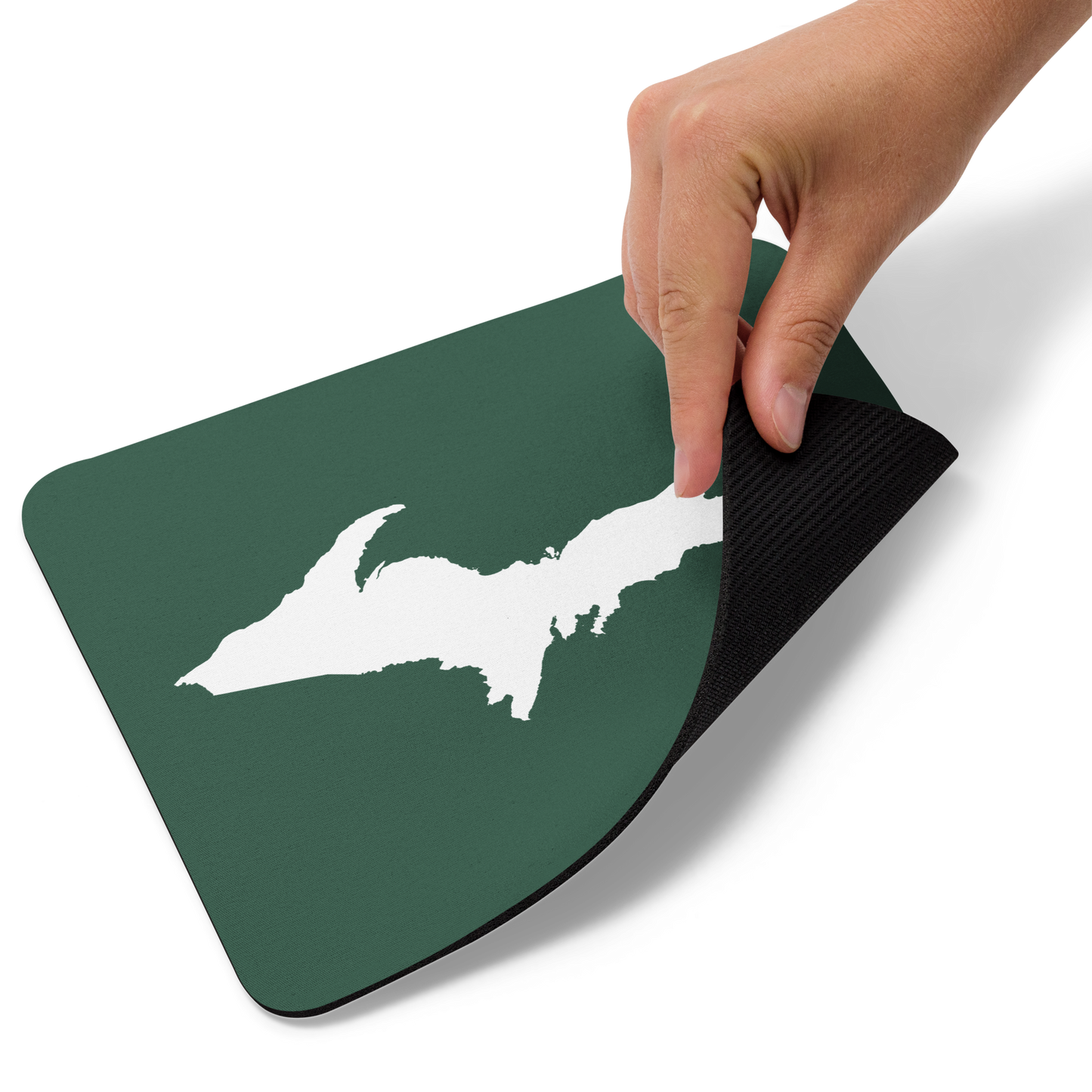 Michigan Upper Peninsula Mousepad (w/ UP Outline) | Ginger Ale Green