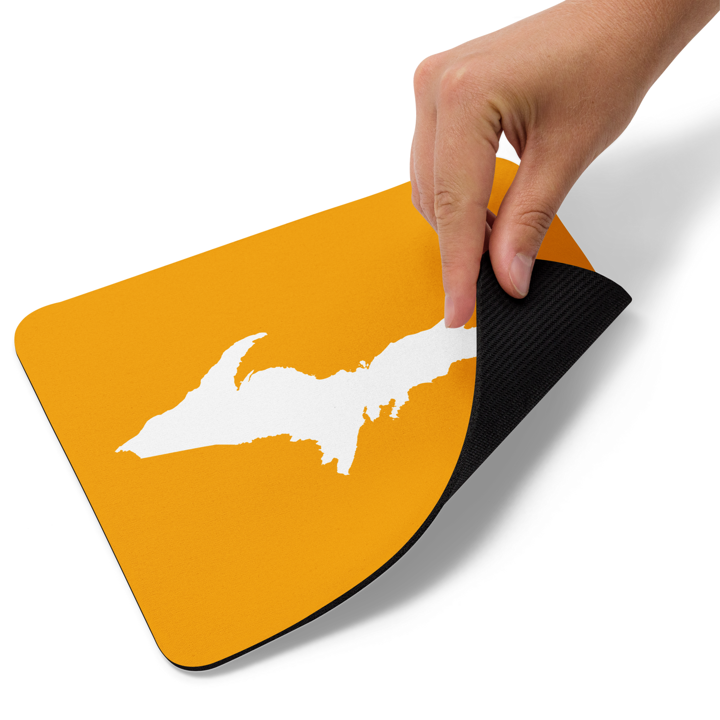 Michigan Upper Peninsula Mousepad (w/ UP Outline) | Birch Bark Orange