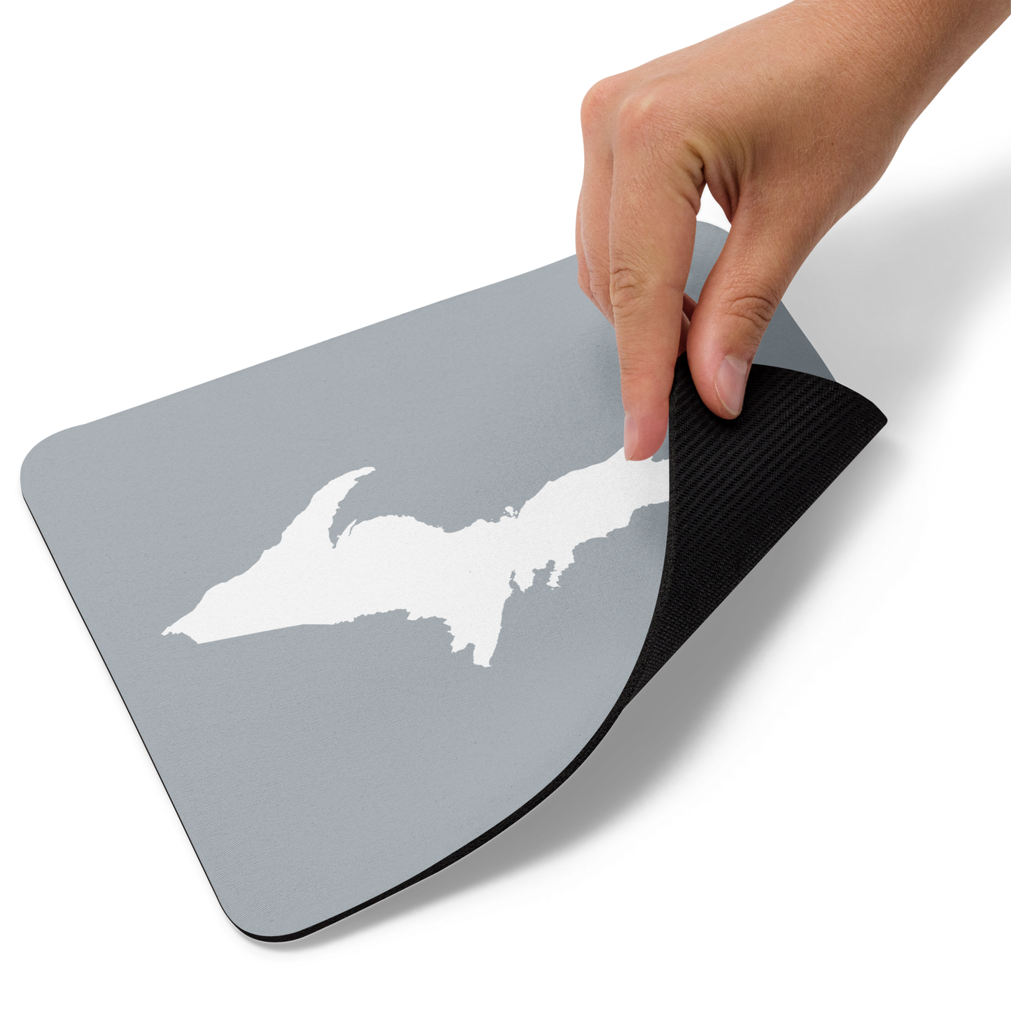 Michigan Upper Peninsula Mousepad (w/ UP Outline) | Silver