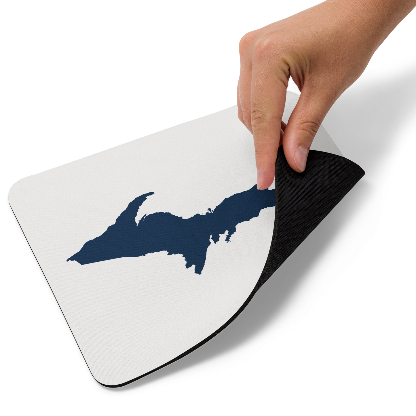 Michigan Upper Peninsula Mousepad (w/ UP Outline) | Birch Bark White