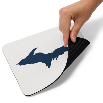 Michigan Upper Peninsula Mousepad (w/ UP Outline) | Birch Bark White