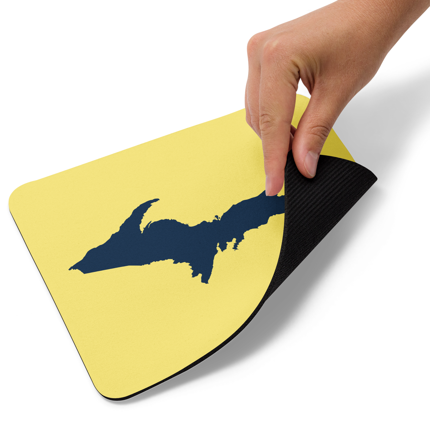 Michigan Upper Peninsula Mousepad (w/ UP Outline) | Cherry Yellow