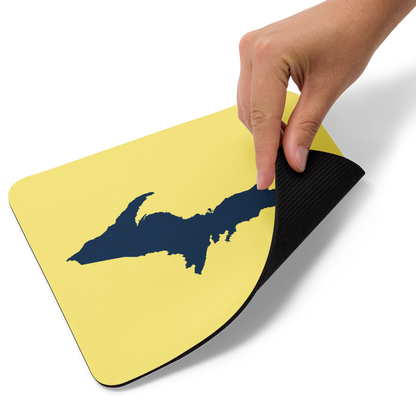 Michigan Upper Peninsula Mousepad (w/ UP Outline) | Cherry Yellow