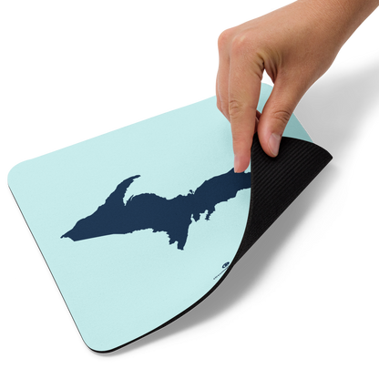 Michigan Upper Peninsula Mousepad (w/ UP Outline) | Cyan