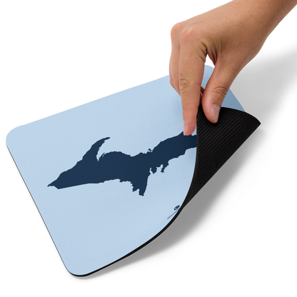 Michigan Upper Peninsula Mousepad (w/ UP Outline) | Light Blue