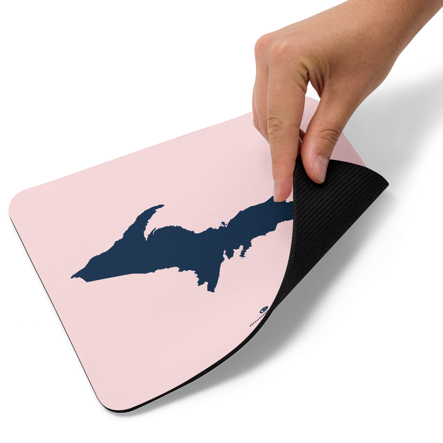 Michigan Upper Peninsula Mousepad (w/ UP Outline) | Pale Pink