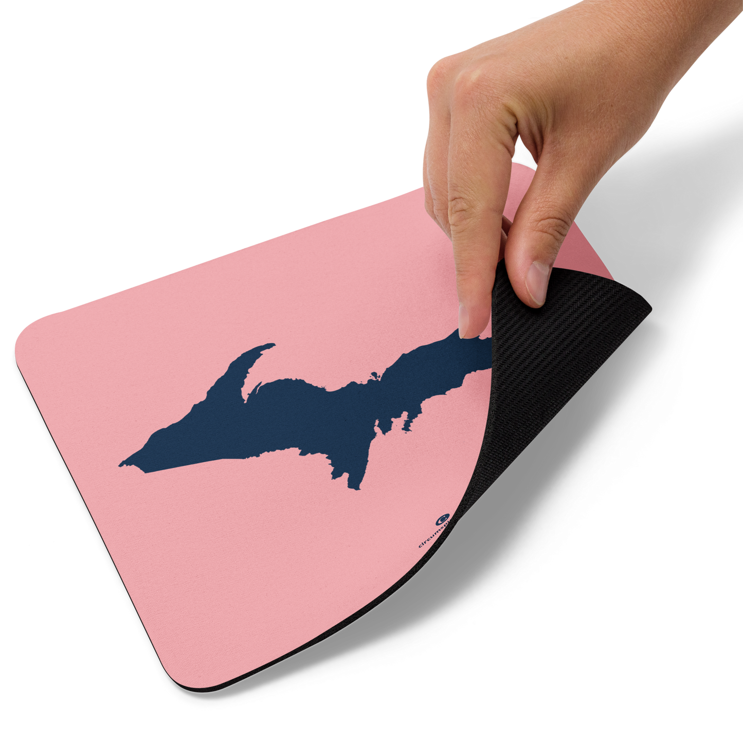 Michigan Upper Peninsula Mousepad (w/ UP Outline) | Strawberry Pink