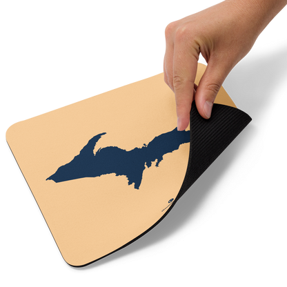 Michigan Upper Peninsula Mousepad (w/ UP Outline) | Pale Apricot