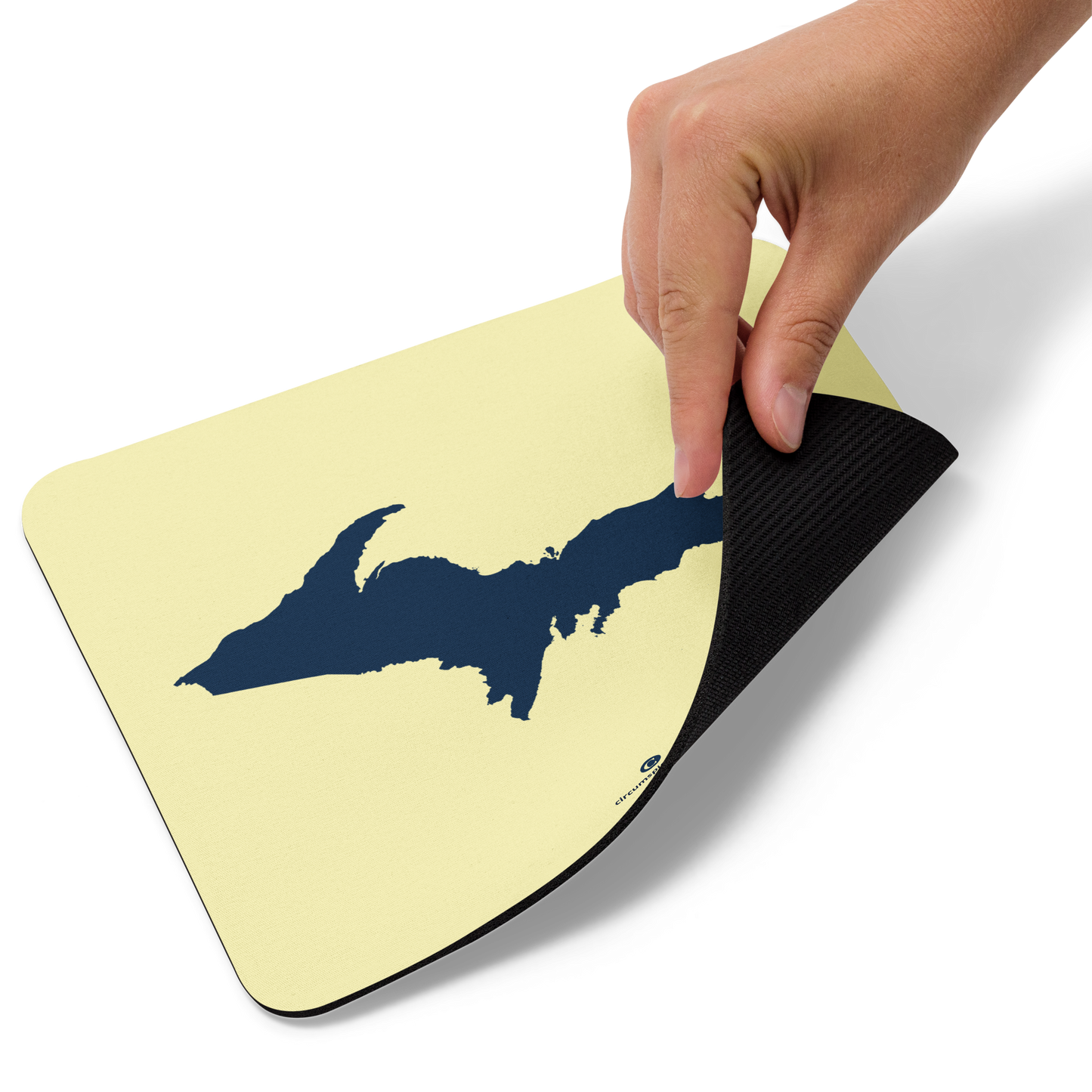 Michigan Upper Peninsula Mousepad (w/ UP Outline) | Canary Yellow