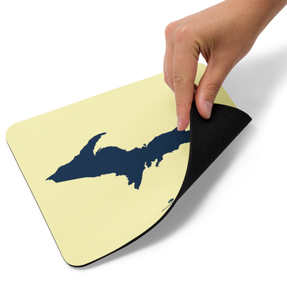 Michigan Upper Peninsula Mousepad (w/ UP Outline) | Canary Yellow