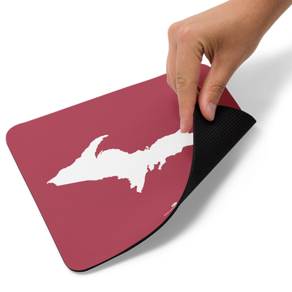 Michigan Upper Peninsula Mousepad (w/ UP Outline) | Popstar Pink