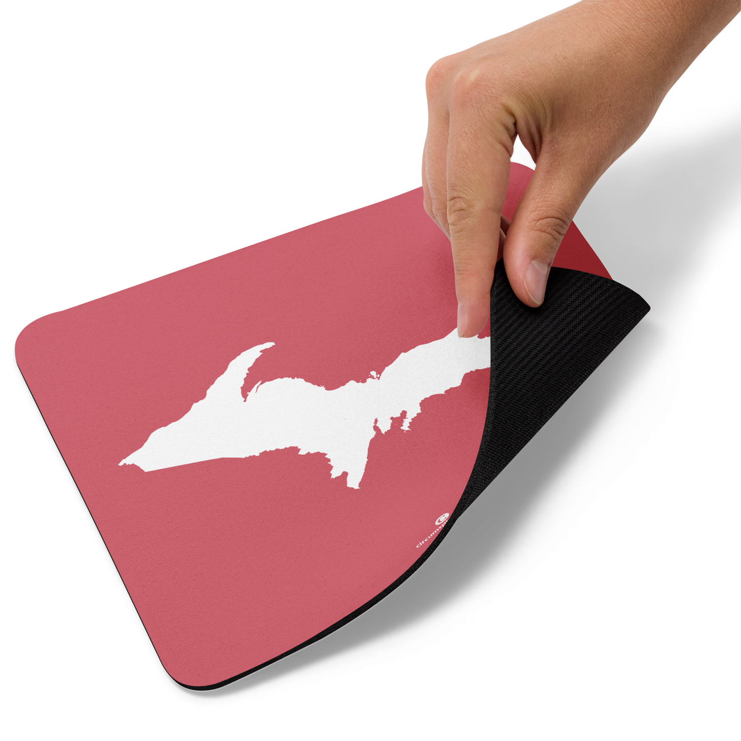 Michigan Upper Peninsula Mousepad (w/ UP Outline) | Watermelon Pink