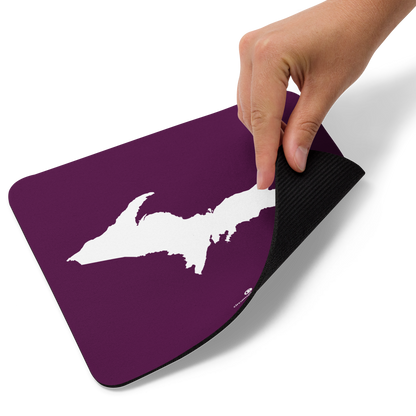 Michigan Upper Peninsula Mousepad (w/ UP Outline) | Tyrian Purple