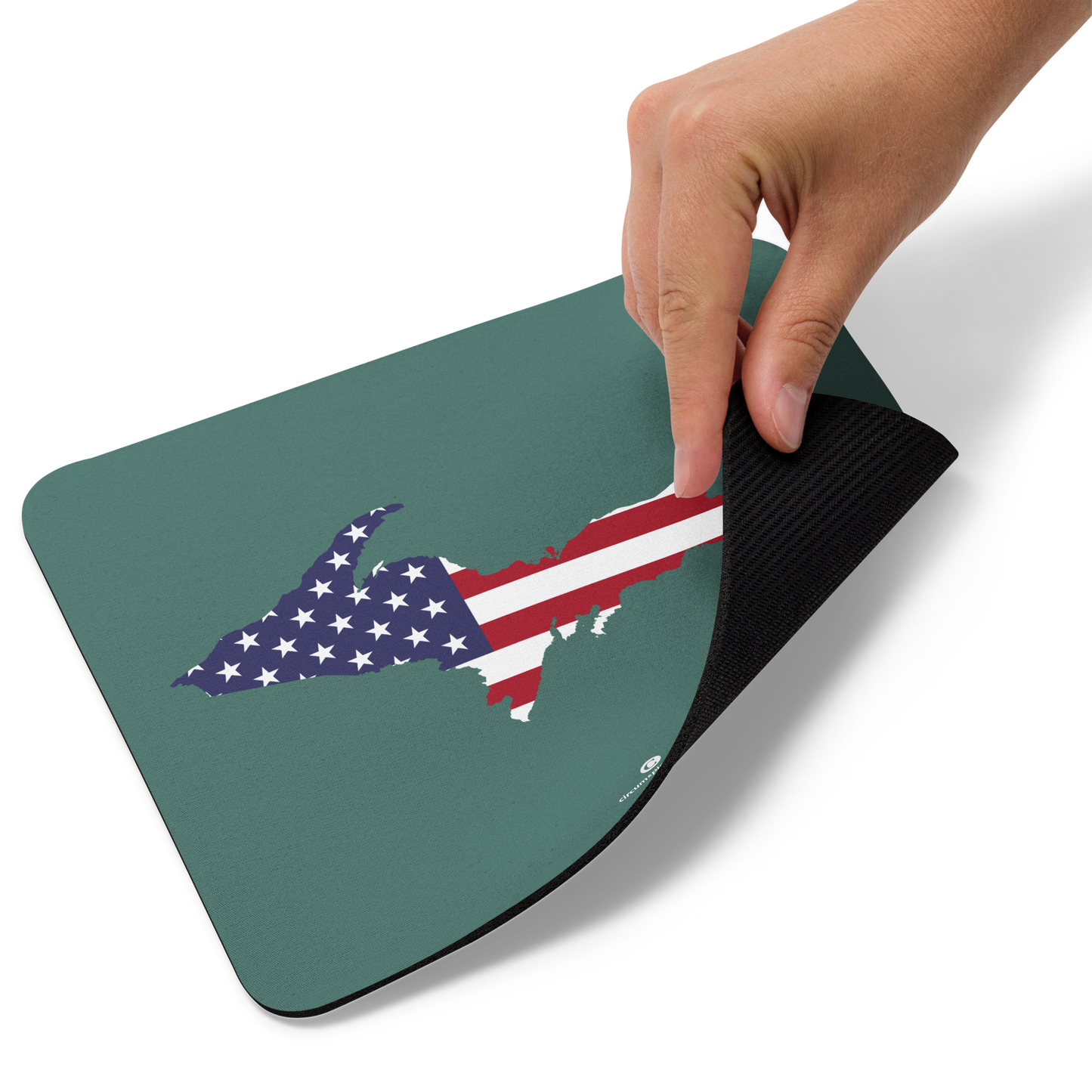 Michigan Upper Peninsula Mousepad (w/ UP Outline) | Copper Green