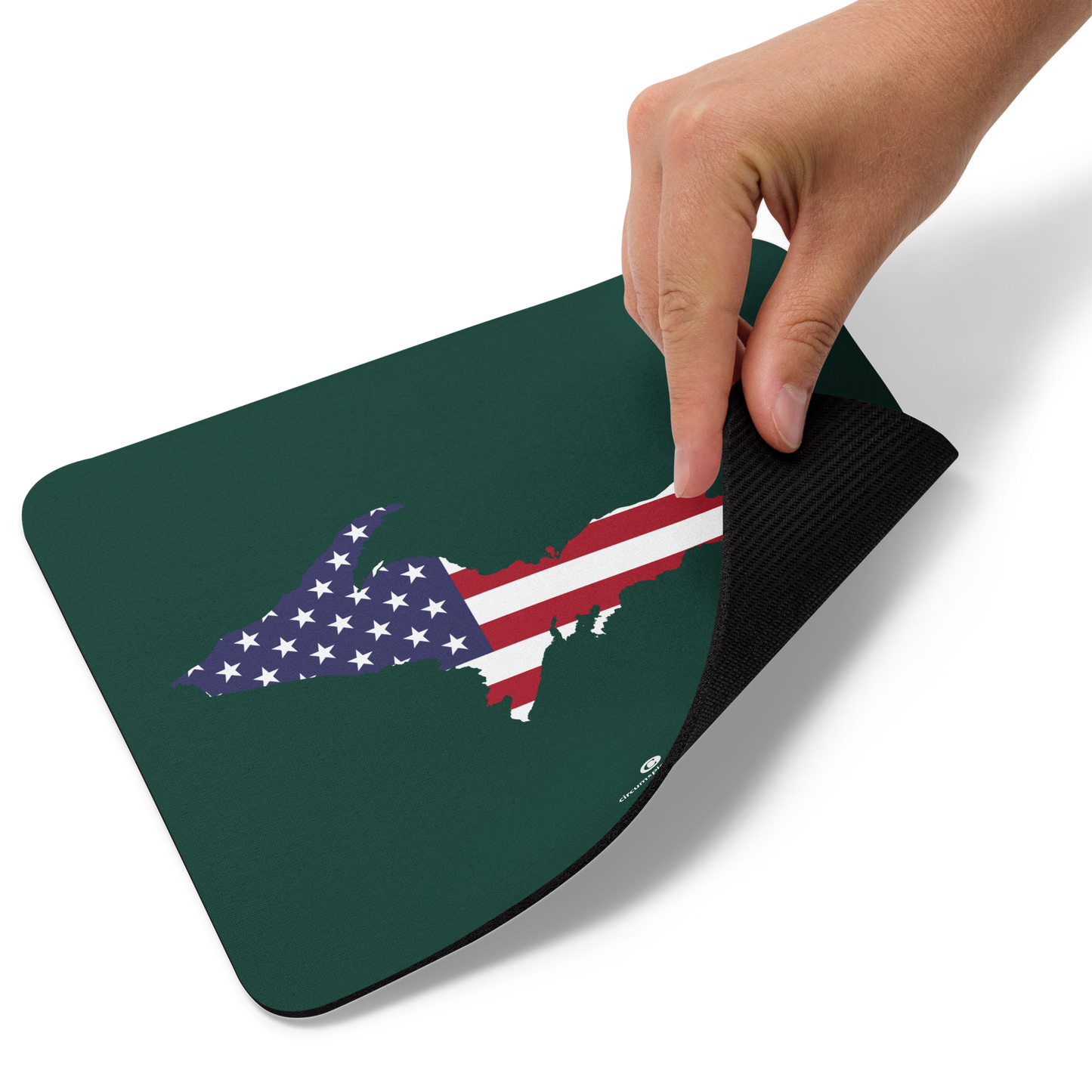 Michigan Upper Peninsula Mousepad (w/ UP Outline) | Laconic Green