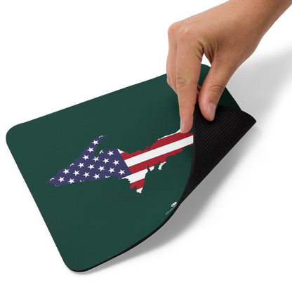 Michigan Upper Peninsula Mousepad (w/ UP Outline) | Laconic Green