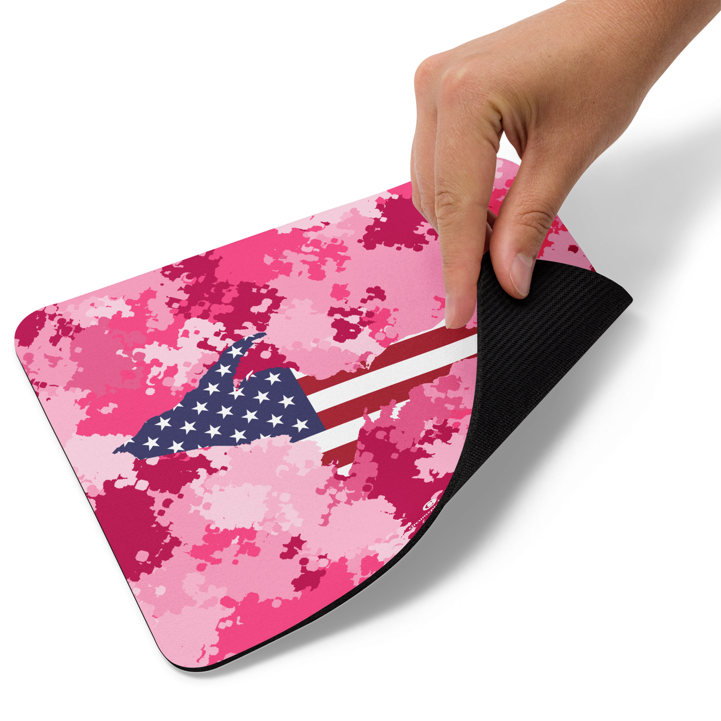 Michigan Upper Peninsula Mousepad (w/ UP Outline) | Pink Camo