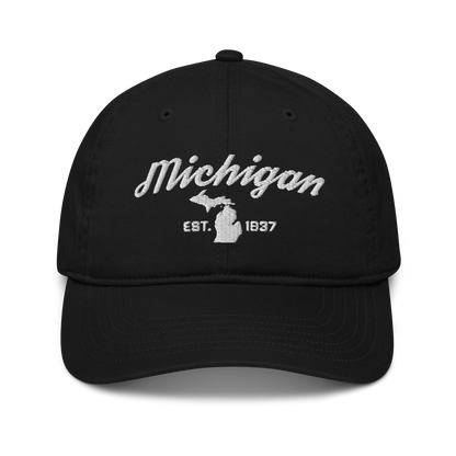 'Michigan EST 1837' Classic Baseball Cap (Script Font)