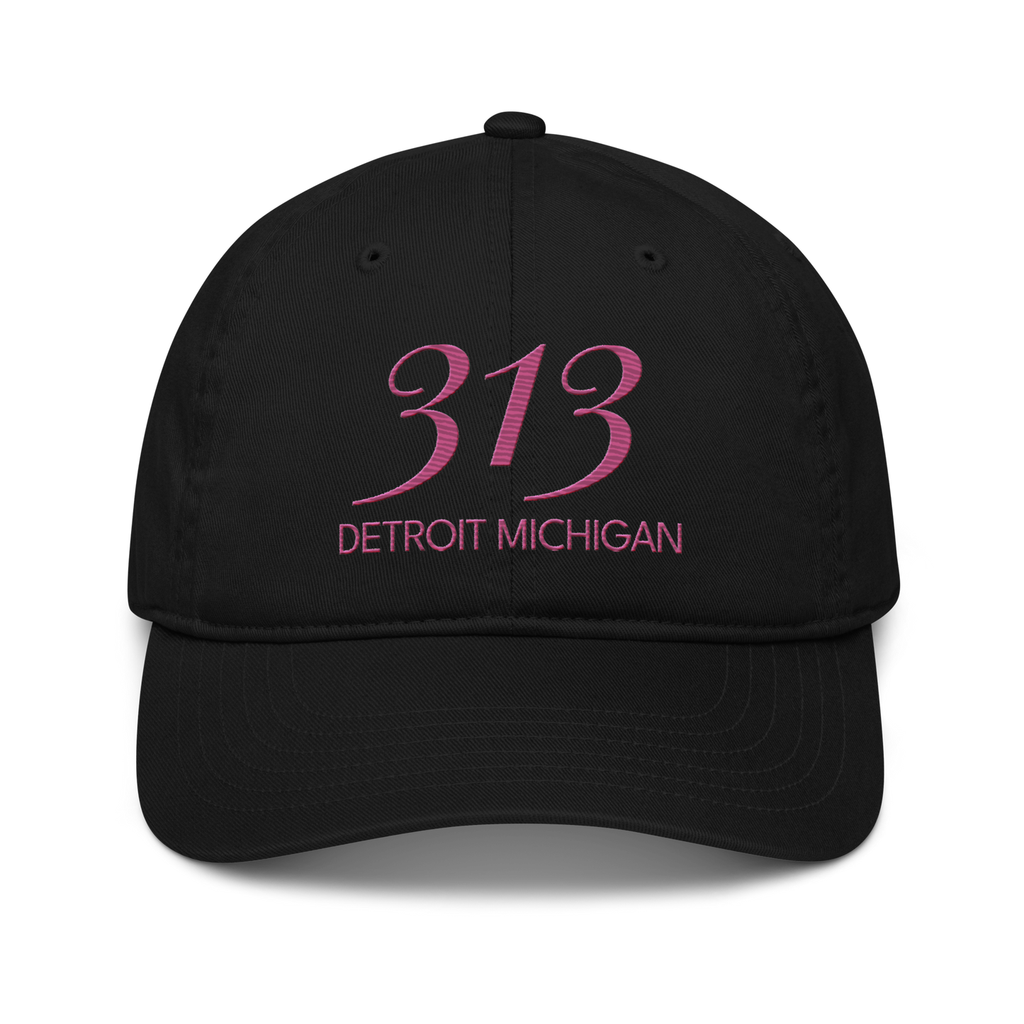 '313 Detroit Michigan' Classic Baseball Cap | Apple Blossom Pink