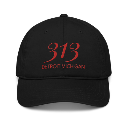 '313 Detroit Michigan' Classic Baseball Cap | Aliform Red