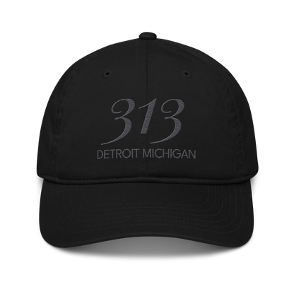 '313 Detroit Michigan' Classic Baseball Cap | Iron Ore Grey