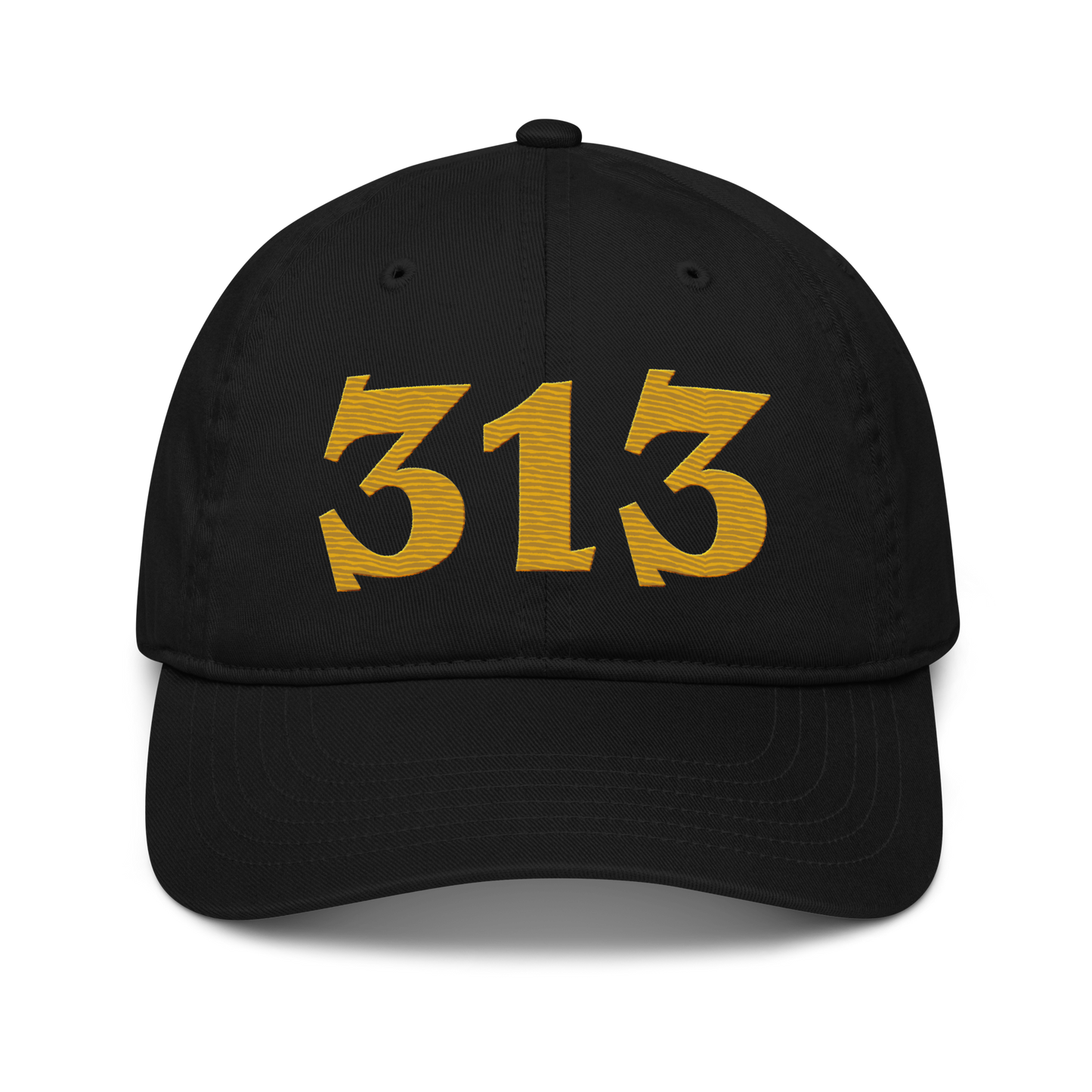 Detroit '313' Classic Baseball Cap (Angry Font) | Gold