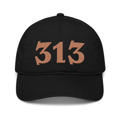 Detroit '313' Classic Baseball Cap (Angry Font) | Copper