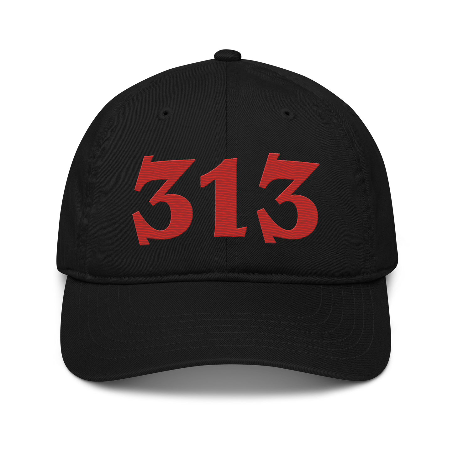 Detroit '313' Classic Baseball Cap (Angry Font) | Aliform Red