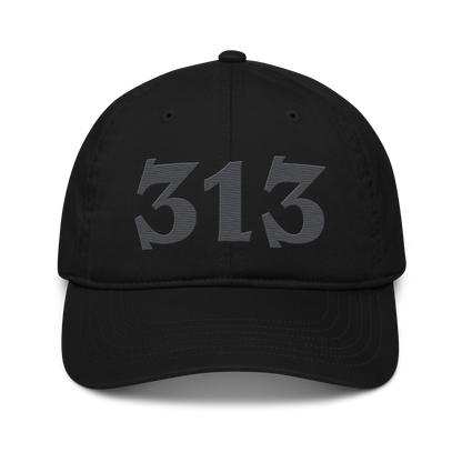 Detroit '313' Classic Baseball Cap (Angry Font) | Iron Ore Grey