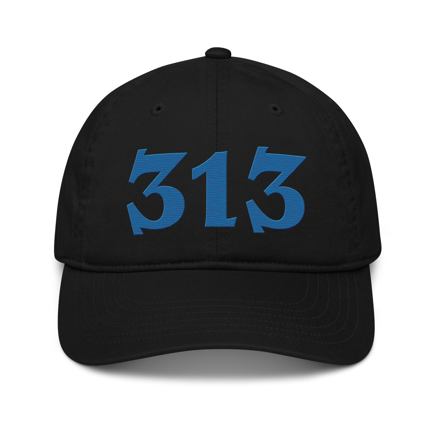 Detroit '313' Classic Baseball Cap (Angry Font) | Azure