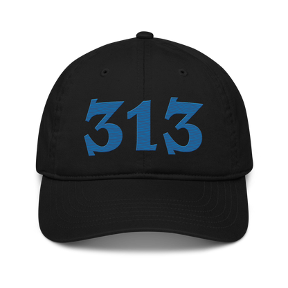 Detroit '313' Classic Baseball Cap (Angry Font) | Azure