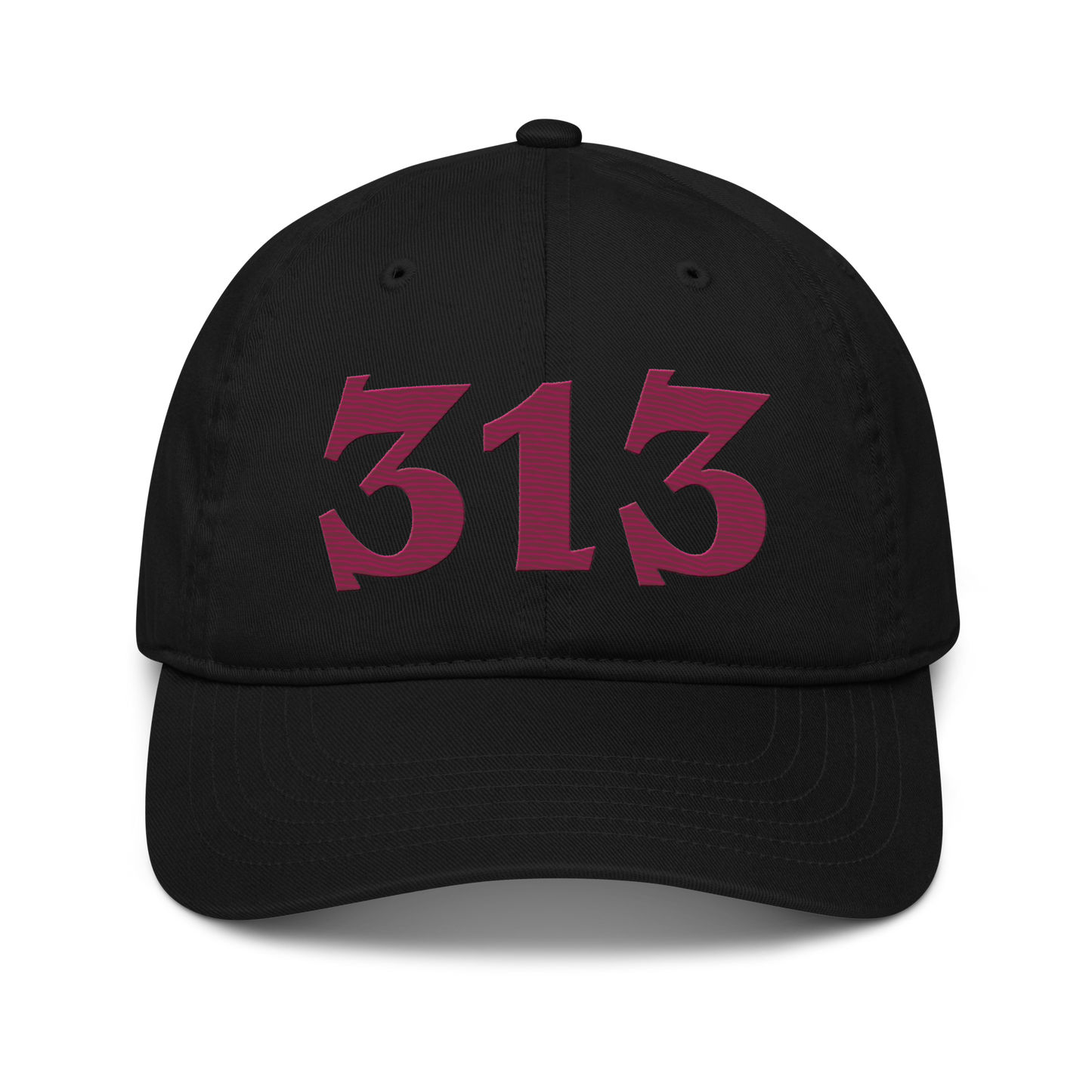 Detroit '313' Classic Baseball Cap (Angry Font) | Ruby Red