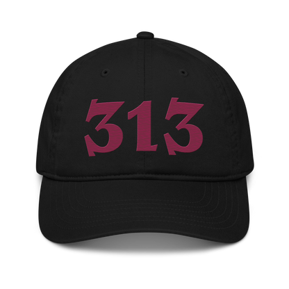 Detroit '313' Classic Baseball Cap (Angry Font) | Ruby Red