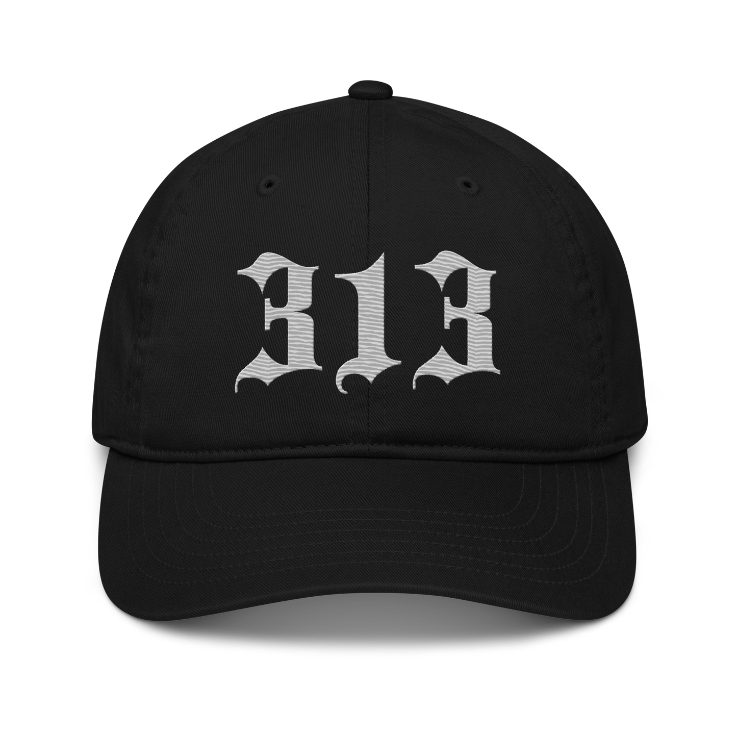 Detroit '313' Classic Baseball Cap (Old English) | Platinum