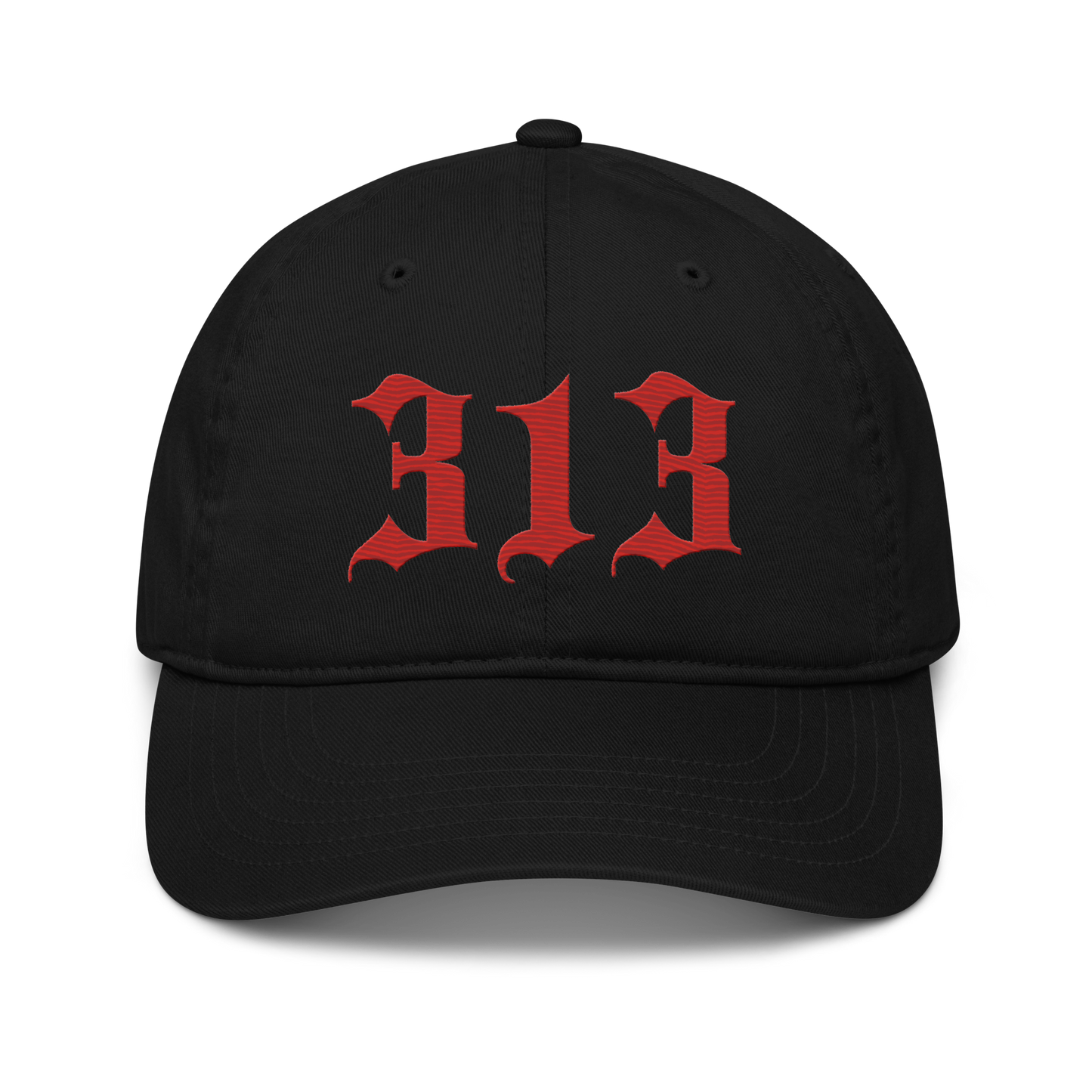 Detroit '313' Classic Baseball Cap (Old English) | Aliform Red