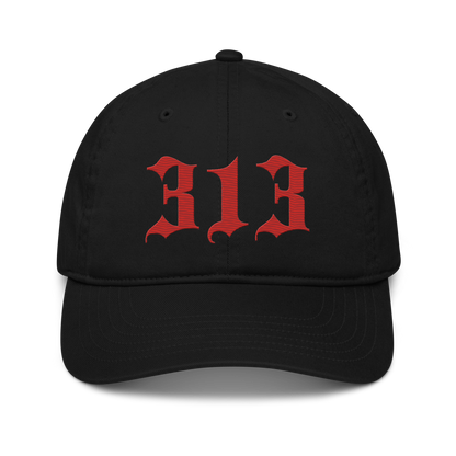 Detroit '313' Classic Baseball Cap (Old English) | Aliform Red