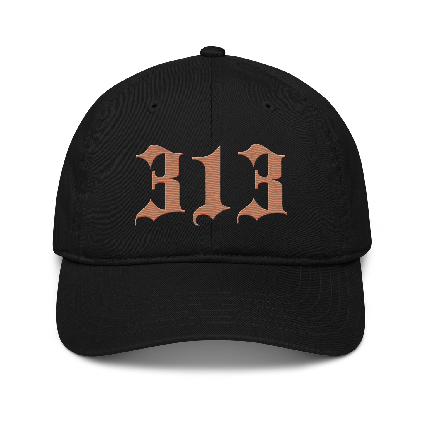 Detroit '313' Classic Baseball Cap (Old English) | Copper