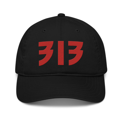 Detroit '313' Classic Baseball Cap (Glam Font) | Aliform Red