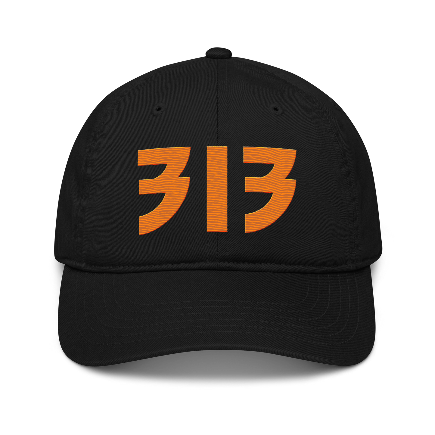 Detroit '313' Classic Baseball Cap (Glam Font) | Orange