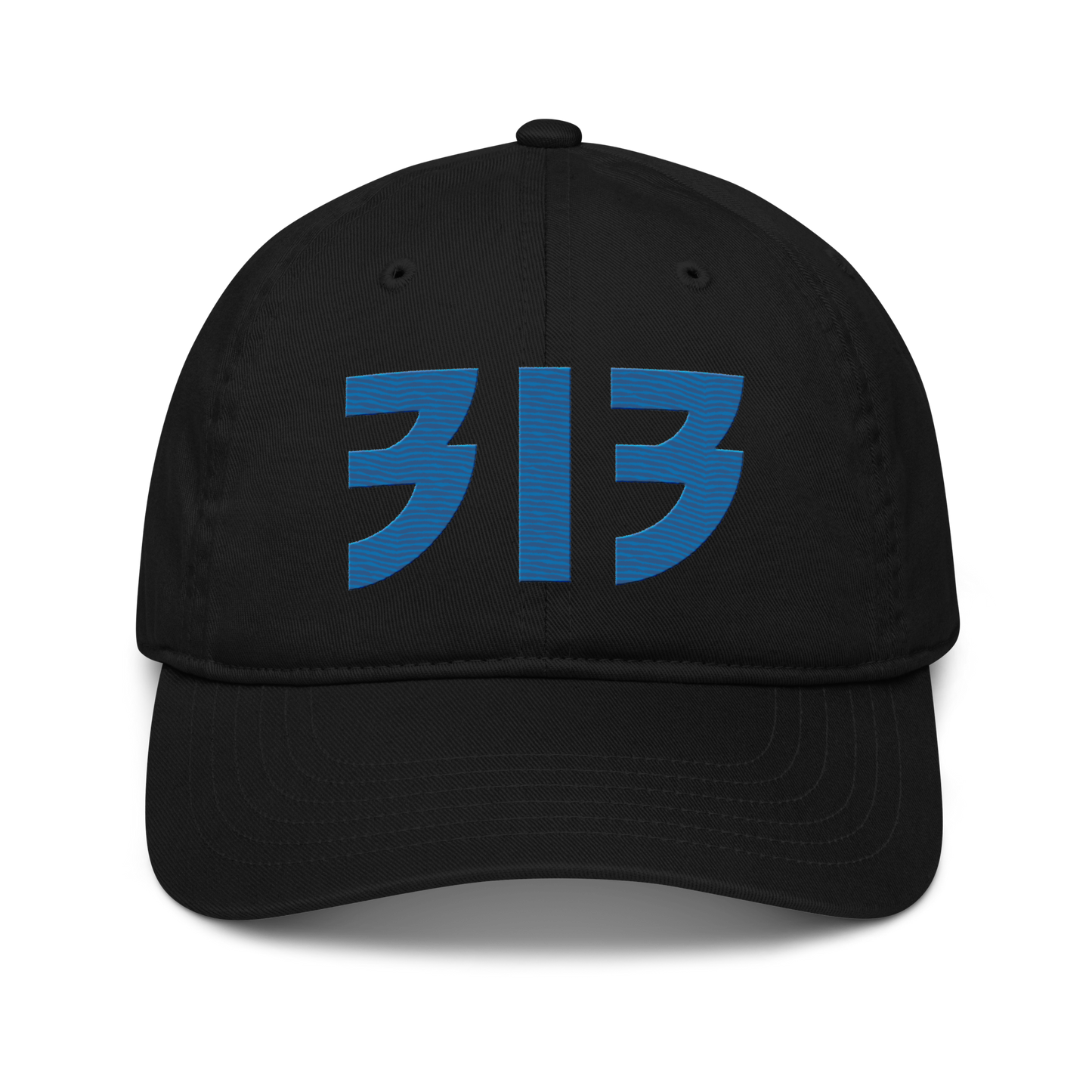 Detroit '313' Classic Baseball Cap (Glam Font) | Azure