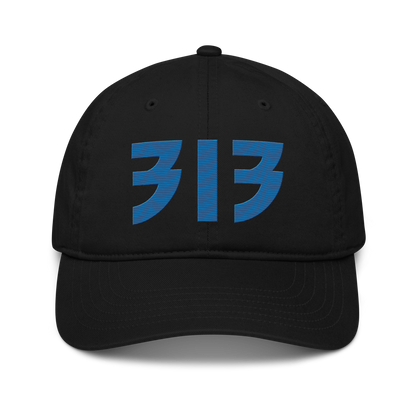 Detroit '313' Classic Baseball Cap (Glam Font) | Azure