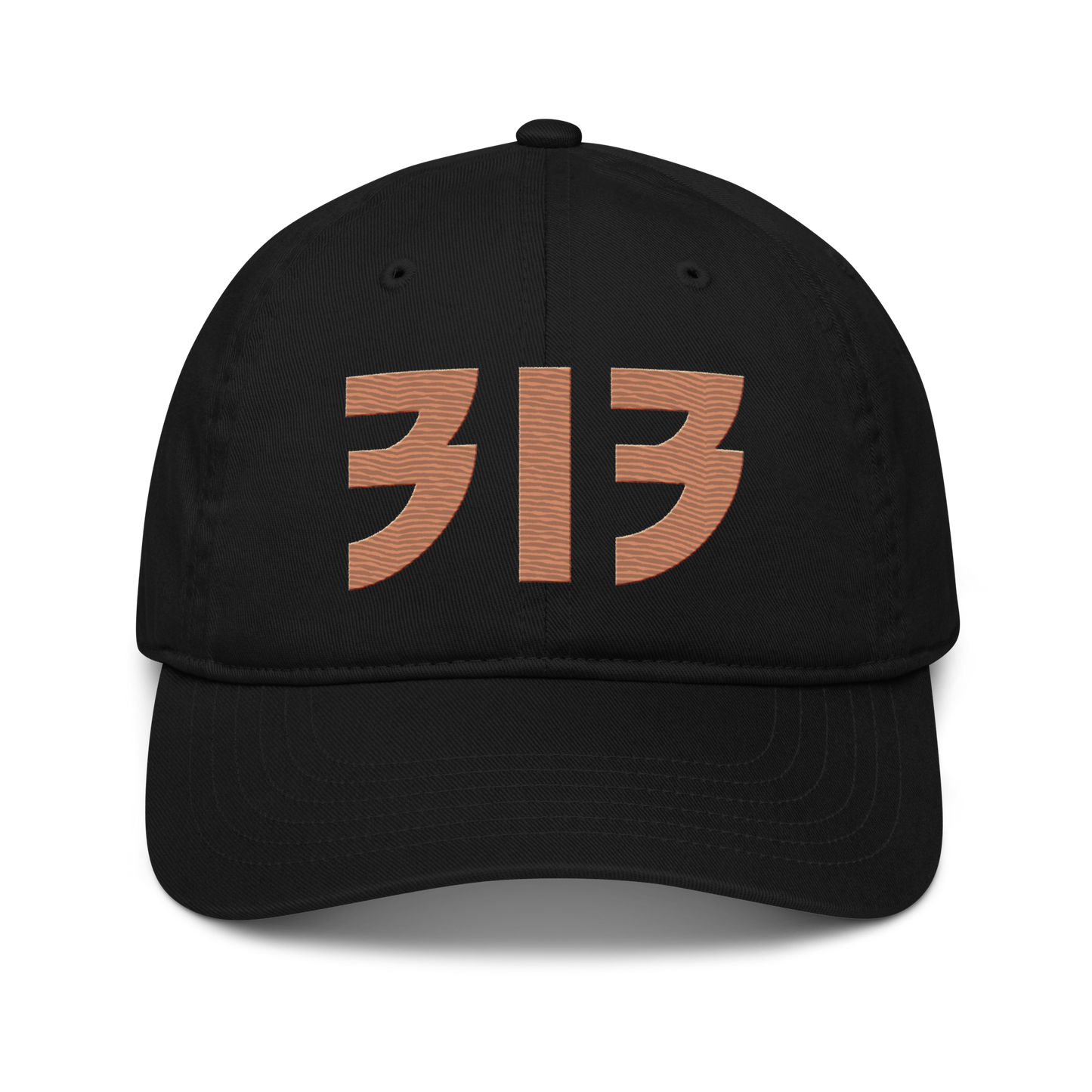 Detroit '313' Classic Baseball Cap (Glam Font) | Copper