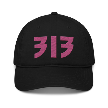 Detroit '313' Classic Baseball Cap (Glam Font) | Apple Blossom Pink