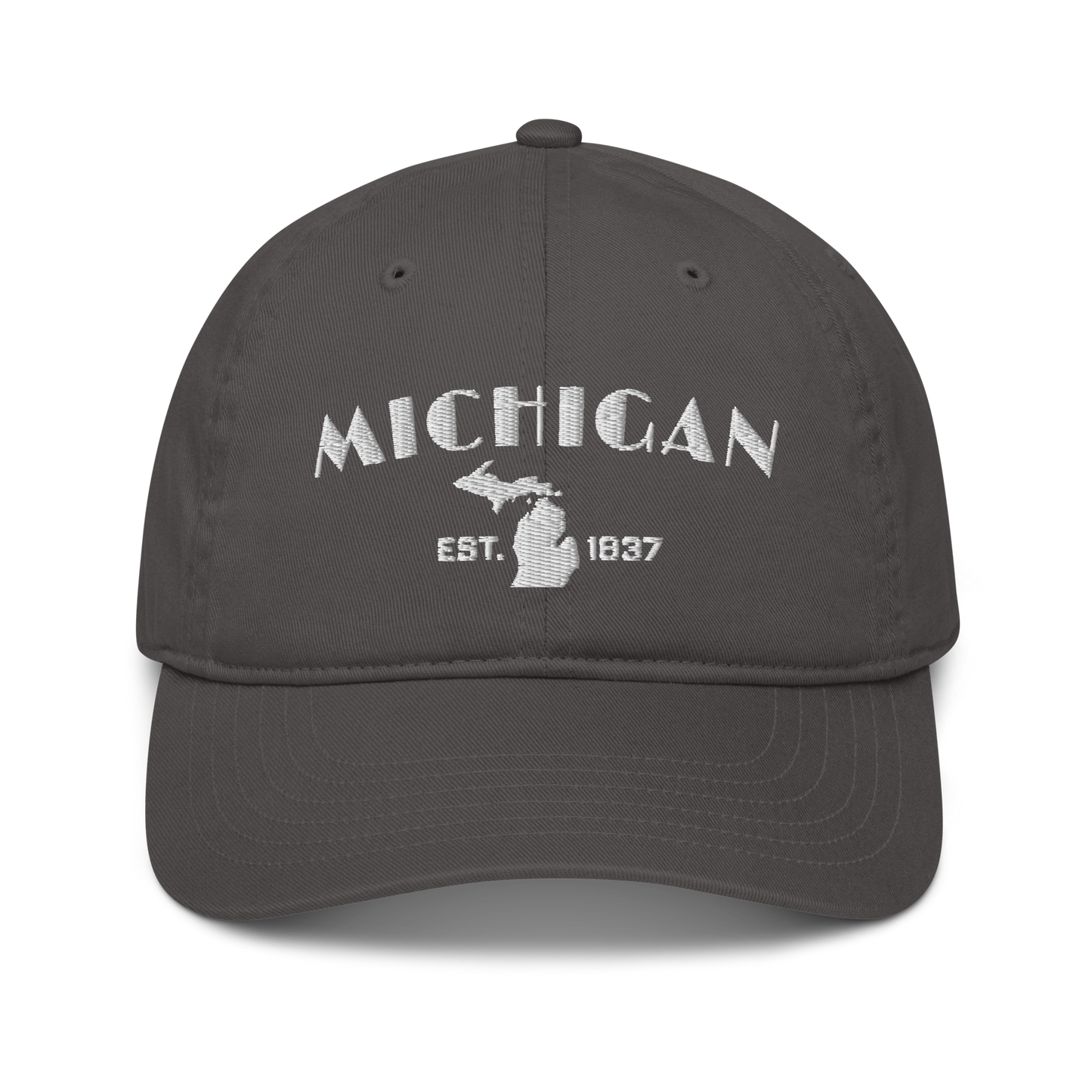 'Michigan EST 1837' Classic Baseball Cap (Theatrical Art Deco Font)