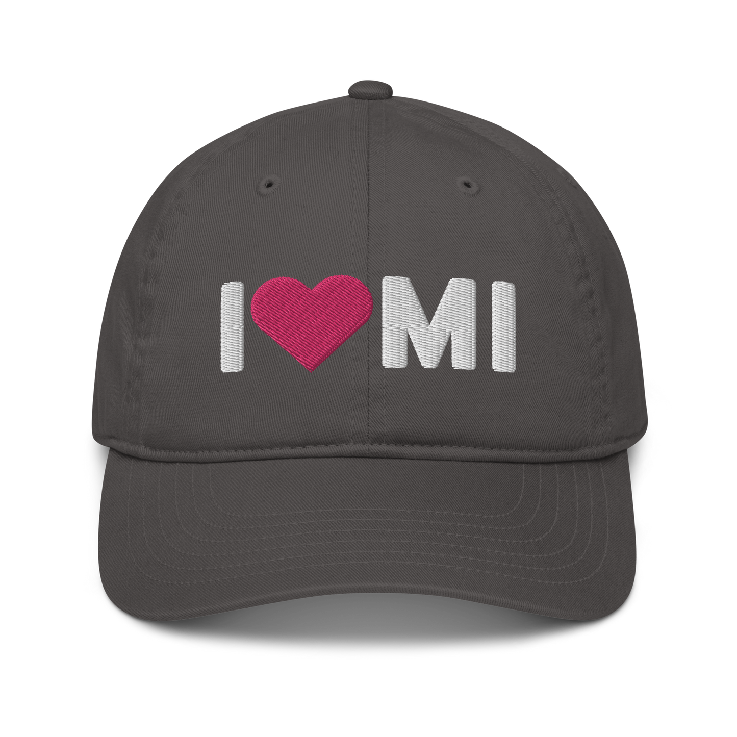 Michigan 'I ❤️ MI' Classic Baseball Cap (Rounded Swiss Font)