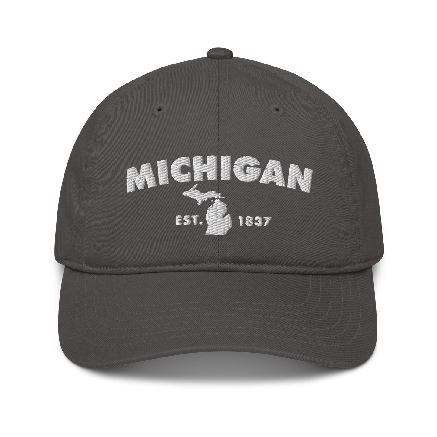 'Michigan EST 1837' Classic Baseball Cap (Geometric Sans Font)