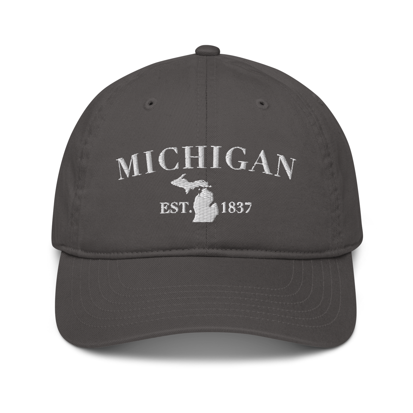 'Michigan EST 1837' Classic Baseball Cap (Didone Font)