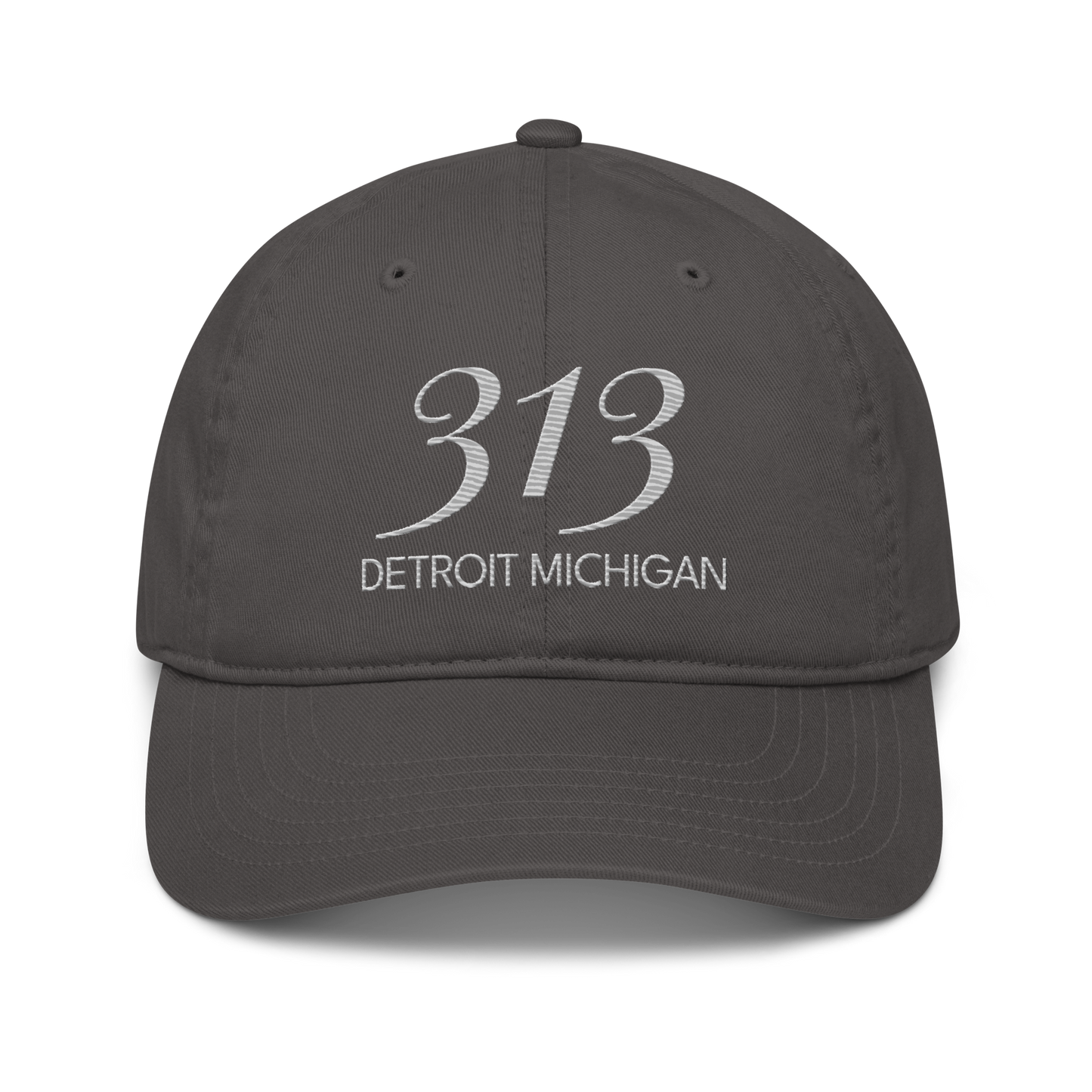 '313 Detroit Michigan' Classic Baseball Cap | Platinum