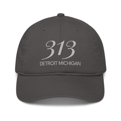 '313 Detroit Michigan' Classic Baseball Cap | Platinum