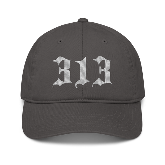 Detroit '313' Classic Baseball Cap (Old English) | Platinum